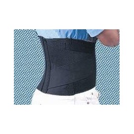 Frank Stubbs 9" Industrial Back Support Without Suspenders - Black - Regular (36"-46") - Each