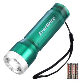 EverBrite Mini Flashlight, LED Flash Light with 3 Modes, 3 AAA Batteries Included, Water-Resistant Small Flashlight for Emergencies and Camping, Green, 1 Pack