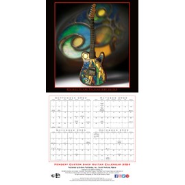 Fender Custom Shop Guitar 2024 Wall Calendar, 12" x 12"