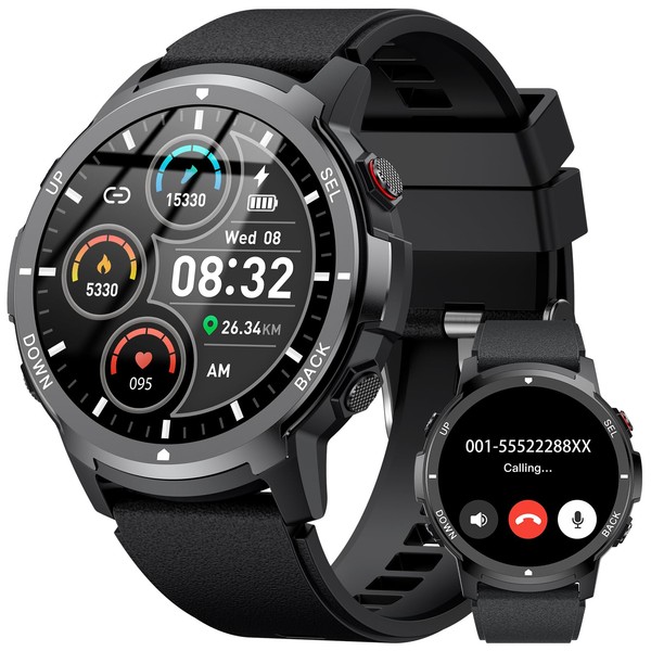 PYRODUM Men's Smart Watch, 1.43 Inch HD Large Display, Fitness