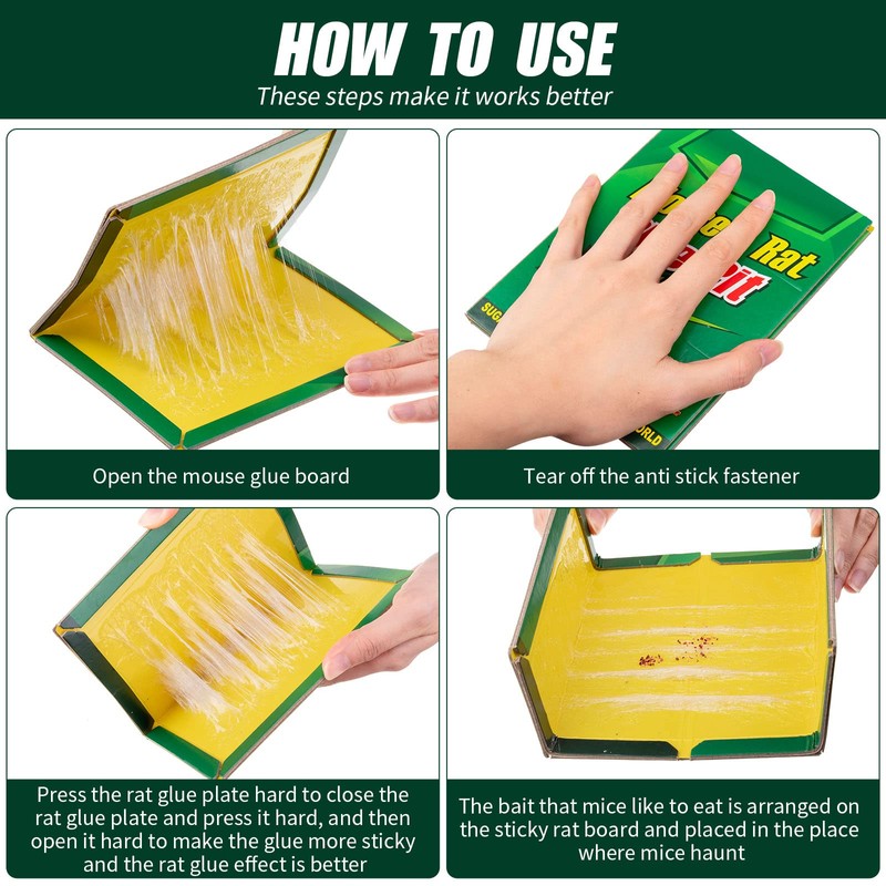 Qualirey 30 Pcs Large Sticky Traps for Mice and Rats