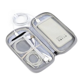 COHEALI Small Portable Electronics Bag Travel Pouch for Cable Organization Lightweight Handheld Organizer for Chargers Earphones Cords Durable Travel Gadget Organizer