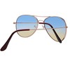 3 Pairs Wholesale Aviator Sunglasses 2 Tone Blue Yellow Lens