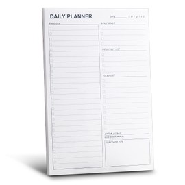 UtyTrees Daily Planner Pad: 6.7" x 9.8" with 58 Undated Tear-Off Sheets, Unisex Planning Pads to Track Productivity, Schedule, Water intake and Something Fun.