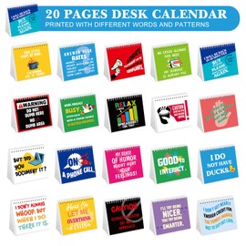 Outus Funny Office Desk Sign Boss Day Gifts Different Fun Flip over Messages Calendar Humor Quotes Office Desk Sign Fun Cubicle Decor Accessories for Colleague Birthday Christmas White Elephant Gifts
