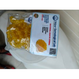 Certified Original Yellow Hakik Agate Stone Japa Mala 8mm 108 +1 Beads - Natural Healing Stone Beads Mala - For Men and Women (Regular Wear and Japa)