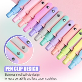 Fenmay Gel Pens, 12 Pcs 0.5mm Fine Point Aesthetic Pens, Quick Dry No Smudge, Smooth Writing Comfortable Grip Pen, Cute Black Ink Journaling Pens for School Supplies Office Desk Accessories