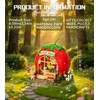 Roroom DIY Miniature House Kit, Strawberry Sweet Shop Dollhouse Kit