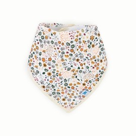 Little Unicorn Baby Bandana Bib 4 pack | Absorbent, Extra Soft Cotton for Drooling & Teething | Adjustable fit (Pressed Petals)
