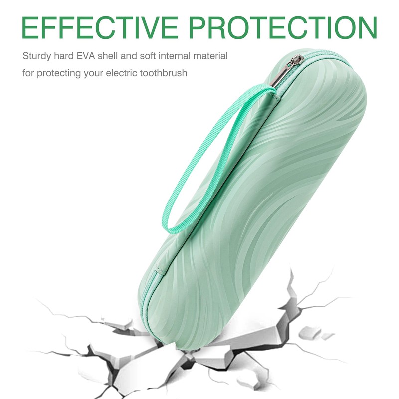 TOCCOOL 歯ブラシ携帯用ケース、 電動歯ブラシ収納ケース、 網目つき電池歯ブラシ収納袋、 携帯用歯ブラシ収納バッグ、フィリップス・ソーカ (緑色)