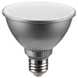 Satco S11583; 11 Watt PAR30SN LED; Medium Base; Silver Finish; CCT Selectable; 120 Volt; 40 Degree Beam Angle; 11PAR30SN/LED/5CCT/FL/120V for Office, Store, Residencial, Commercial (2 LED Bulbs)