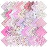 50 PCS Pink Charm Packs for Quilting 5 × 5