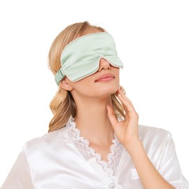 THXSILK Eye Mask Silk Blindfold Eye Pillow, AB Face Design, 25 Momme, Highest Grade 6A, OEKO Certified, 100% Silk Breathable Blackout No Pressure Washable for Travel Sleeping Airplane Unisex