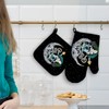 Mingnei Goth Skull Mushroom Oven Mitts and Pot Holders Sets,