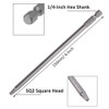 Gasea 10pcs 150mm 1/4" Hex Shank Long Magnetic Square Head