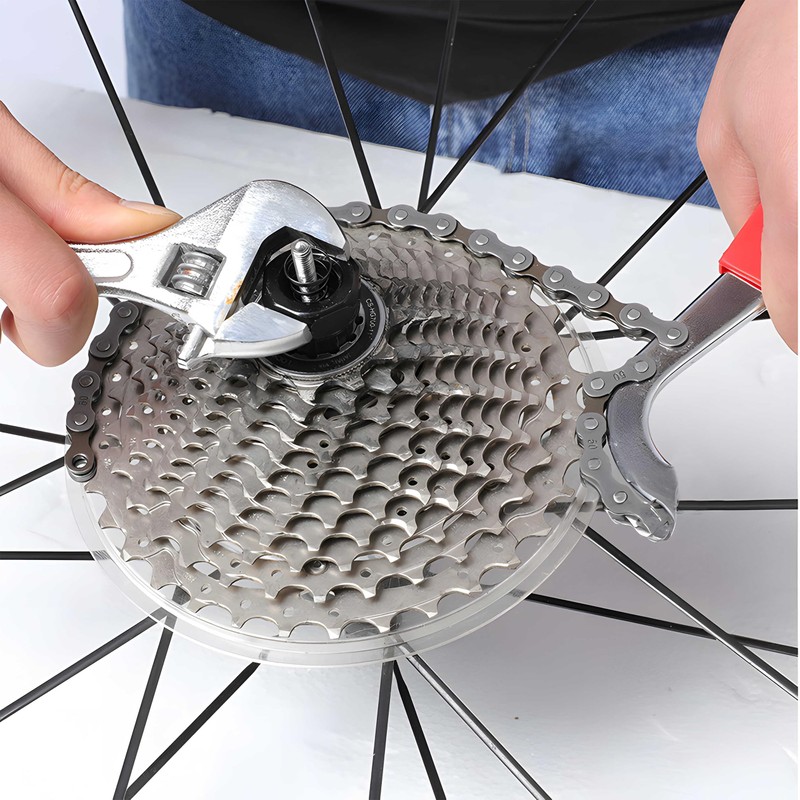 Retoo Bicycle Chain Whip Sprocket Remover Cassette Lock Ring Tool