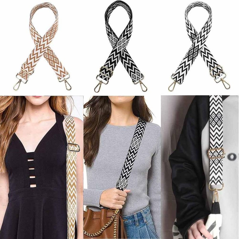 SHTGOI Bag Straps Adjustable Shoulder Strap 3.8 cm Wide Diamond
