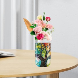 JISADER 3D Puzzle Flower Vase Flowerpot Ornament Simple Flower Arrangement Decorative Flower Pot, Tree Pattern