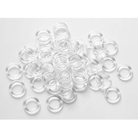 Café Curtain Rings 50pcs Clear Plastic Rings for Roman Shades 5/8"(16mm)
