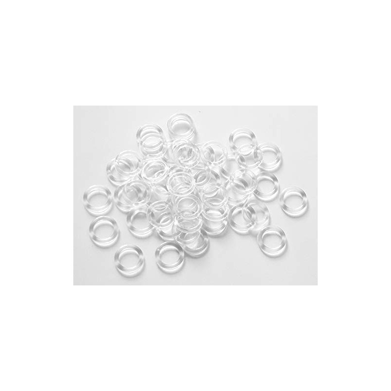 Café Curtain Rings 50pcs Clear Plastic Rings for Roman Shades