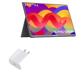 BoxWave Charger Compatible with ARZOPA A1S Ultra-Thin Portable Monitor - PD GAN miniCube (30W), 30W Tiny PD GAN Type-C Wall Charger - Winter White
