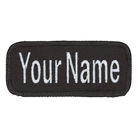 Uniform Work Shirt Patch Customized Embroidered Charcoal with Charcoal Border, Sew