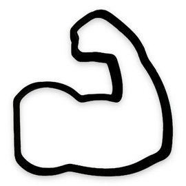 Muscle Arm Cookie Cutter with Easy to Push Design (4.5 inches)