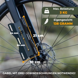 Rovativ® Bikepacking Bracket for Fork Bag – Lightweight and Stable Aluminium – Practical Holder for Drybag Pack Bags – for Road Bike Gravel Bike MTB