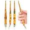 Coopay 6mm Crochet Hooks, Sparkly Floral Resin Crochet Hook, Ergonomic