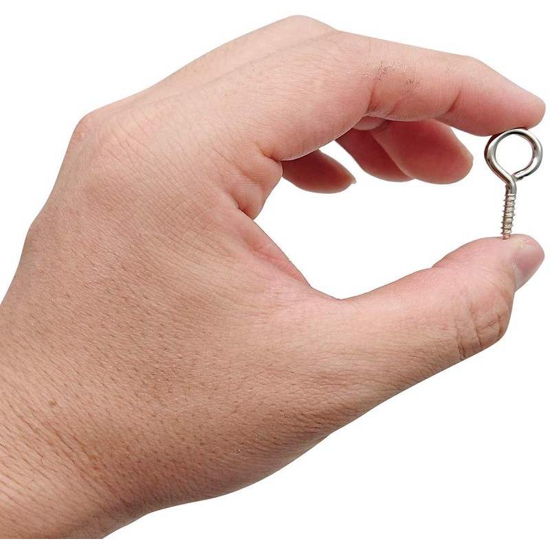 1 Inch Small Screw Eyes Metal Screw Hooks Ring Screws