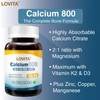 Calcium 800 mg, Highly Absorbable Bone Support with Magnesium, Vitamin