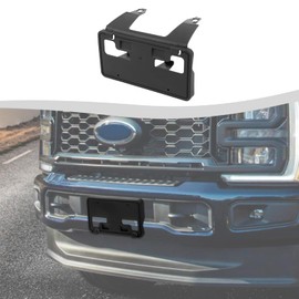 SQQP Front License Plate Holder Compatible with 2023-2025 Ford F250 F350 F450 F550, Front License Plate Frame Mount Bracket Exterior Accessories (Black)