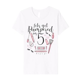 Kids 5 Year Old Spa Birthday Party Girls Pampered Day 5th Gift Premium T-Shirt
