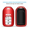 QBUC for Honda Key Fob Cover with Keychain,Soft TPU Full
