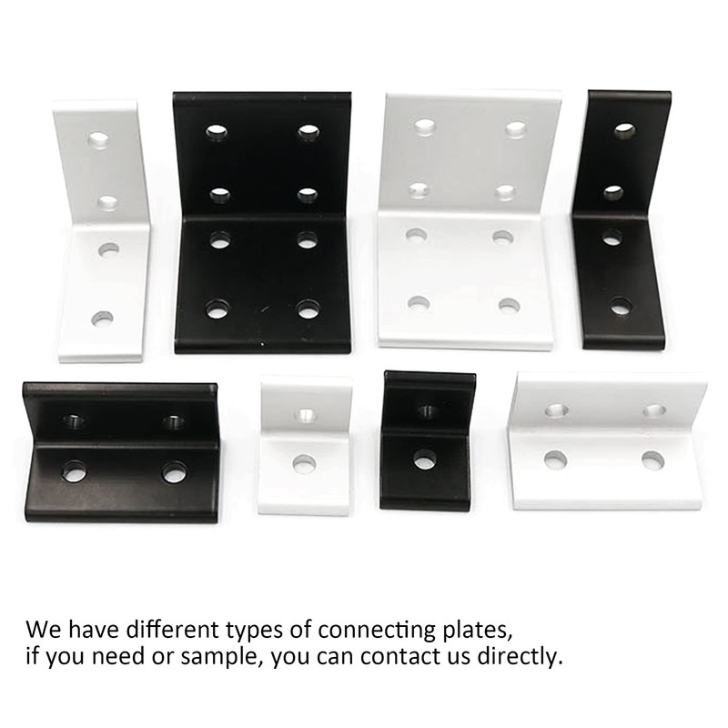 FORRCKY 10Sets 1010, 10 Series Aluminum Extruded Profile Black Connector