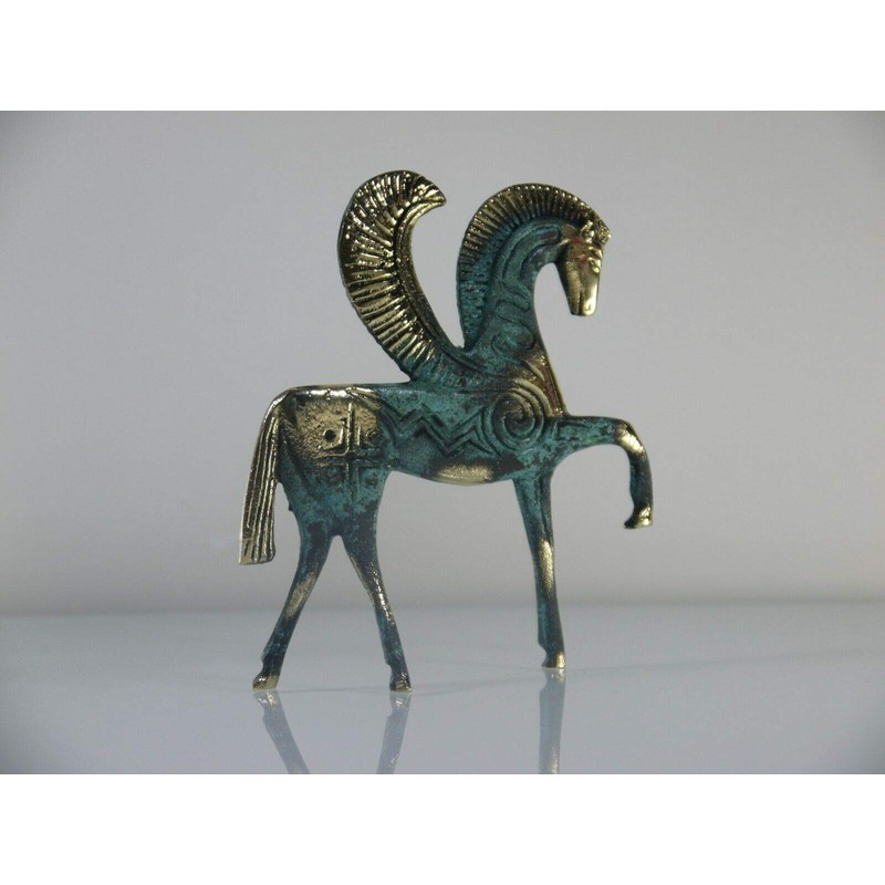 Pegasus Winged Horse Statue Solid Bronze Ancient Greek Handmade Museum
