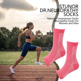 Soothe Socks | Toeless Compression Socks for Travel Breathable - Comfortable Ankle Socks, Relief Athletic Socks for Arch & Heel Relief, Muscle, Feet