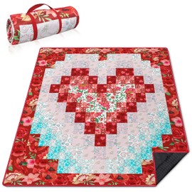 Supfitness Extra Large Picnic Blankets Waterproof Foldable (80 "x 80") Beach Blanket Waterproof Sandproof,3-Layer Thicking Mat Outdoor Packable Camping Blanket