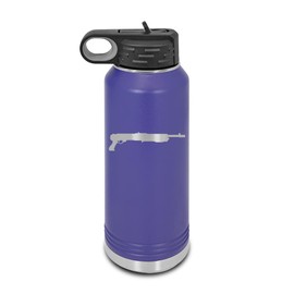 Spaz 12 Laser Engraved Water Bottle Customizable Polar Camel Stainless Steel with Straw - Shotgun Shotty shot gun Purple 32 oz