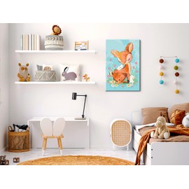 murando - Painting by Numbers Deer Cow with Rabbit Animals 40 x 60 cm Painting Set with Wooden Frame on Canvas for Adults Children Painting Hand Painted Kit DIY Gift Decoration