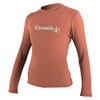 O'Neill Wms Basic Skins L/S Sun Shirt - LIGHT GRAPEFRUIT,