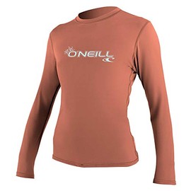 O'Neill Wms Basic Skins L/S Sun Shirt - LIGHT GRAPEFRUIT, XS