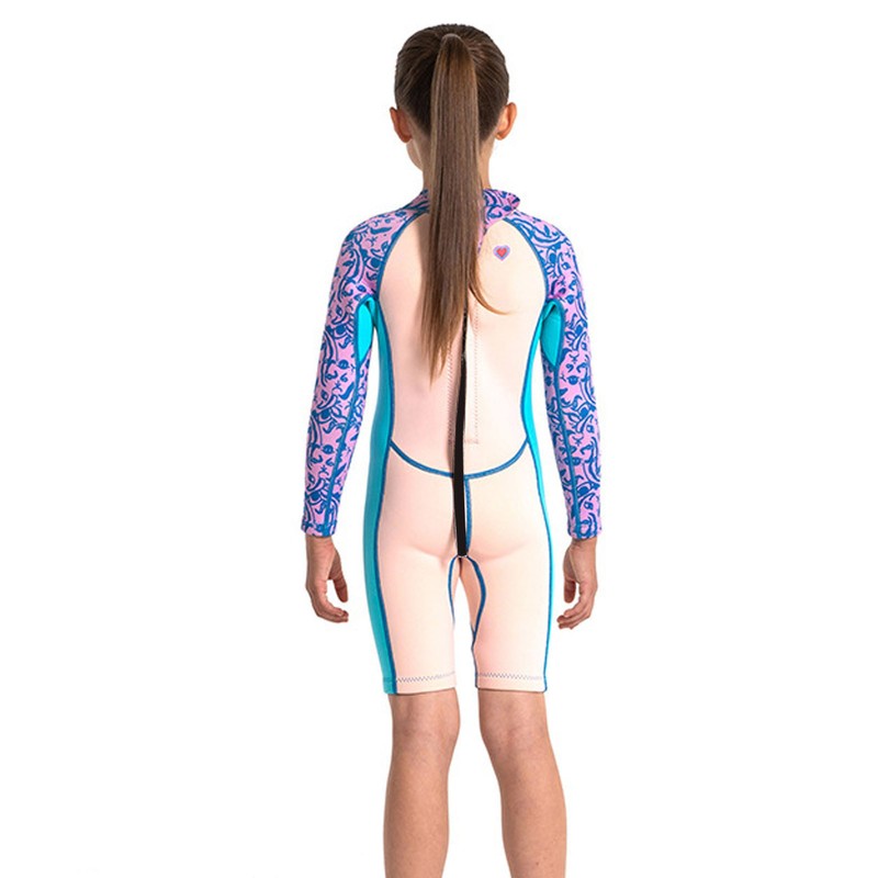 Long Sleeve Shorts Kids Wetsuit 2.5MM Neoprene Toddler Winter Surfing