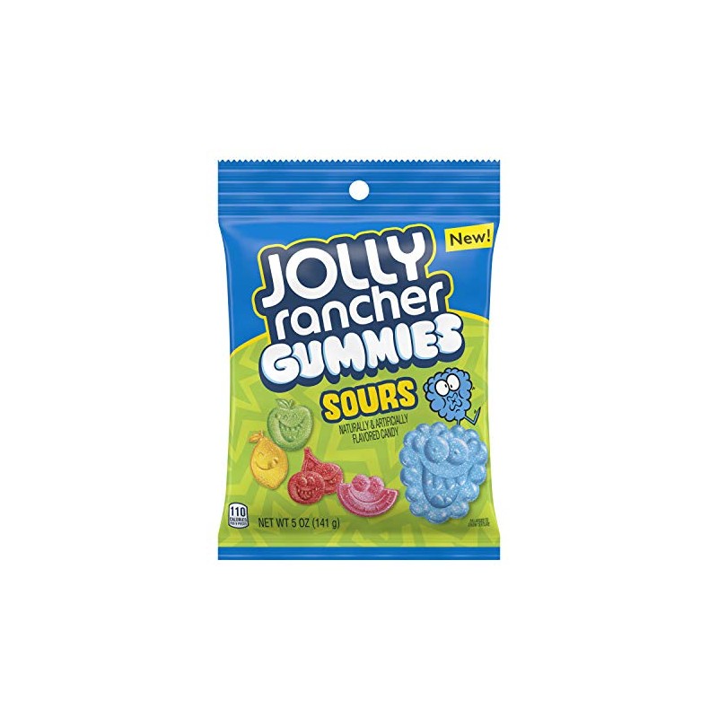 Jolly Rancher Gummies Candy, Sour, 5 Ounce (Pack of 12)