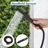 Wall Mounted Outdoor Shower System Matte Black 6" Square Rainfall
