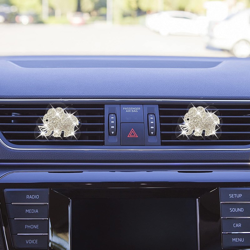 AEEIX Auto Diamond Elephant Air Conditioning Outlet Clip, Bling Accessories,