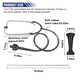 Mechanic Stethoscope, Automotive Engine Diagnostic Tool, Car Engine Sensitive Hearing Tool, Automotive Stethoscope Kit with Extended Handle for Cars, Motorcycles and Trucks