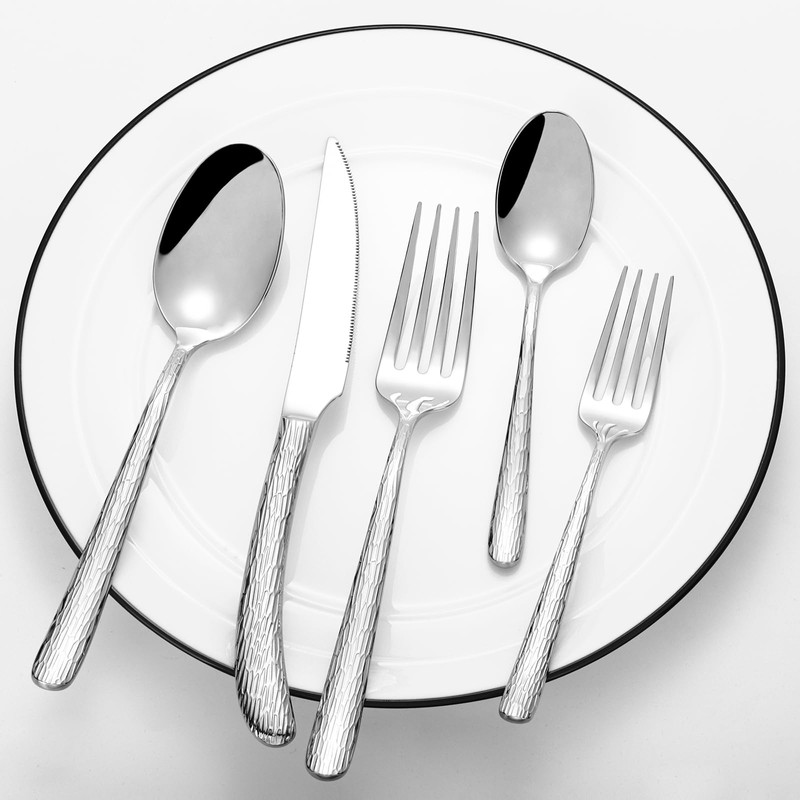 60 Piece Heavy Duty Stainless Steel Silverware Set for 12,
