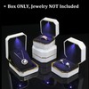 AVESON Luxury Ring Box, Square Velvet Ring Holder Case Jewellery