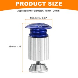 sourcing map Bar End Plugs Aluminum Handlebar End Caps Bike Plugs 0.6oz Expanding Locking for MTB Road BMX Fixed Gear Bike, Blue